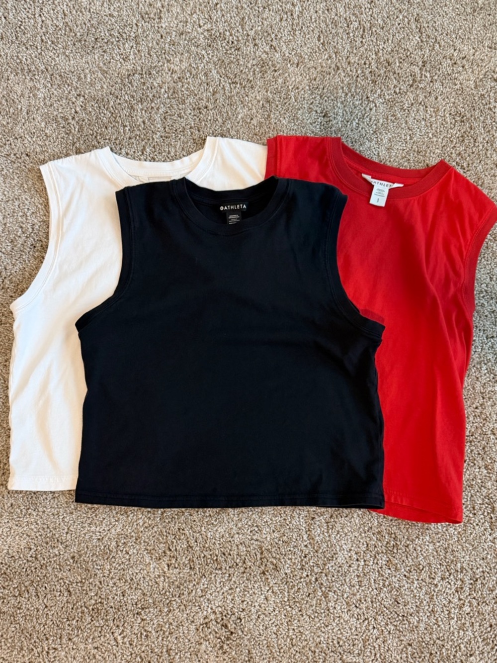 Athleta 3 pack of crop tanks